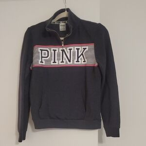 PINK Victoria's Secret Blue Zip Up Sweater